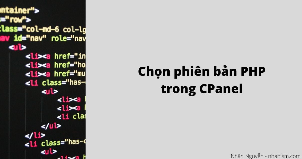 Chọn phiên bản PHP trong CPanel 1 Hướng dẫn chọn phiên bản PHP trong CPanel